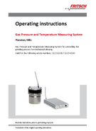 Operating manual GTM - Gas pressure and temperature measuring system for Planetary Mills classic line