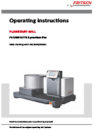 Operating manual Planetary Mill PULVERISETTE 5 premium line