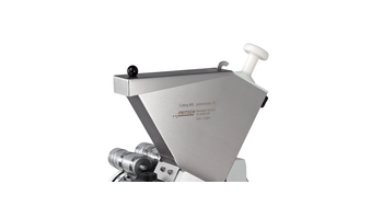 Protected funnel with sample pusher